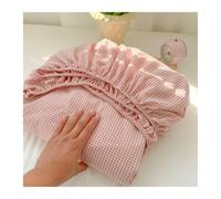 GBHMJU Sábana Bajera Ajustable Cama 90 a 200cm Altura 15/25cm Ultra Suave Transpirable 100% Algodón Lavado Sábana Bajera 90x200cm a 200x220cm(Pink A,90x200cm+48x74cm x1)