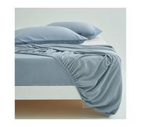 GBHMJU Sábana Bajera Ajustable de Franela 150x200cm 180x200cm Ultra Suave y esponjosa, con Bolsillo Profundo for otoño e Invierno, 25 cm(Blue,180x200+25cm)