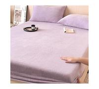 GBHMJU Sabana Bajera Coralina 120x200cm a 200x220cm Bajera Terciopelo Invierno Ultra Suave Esponjosa Sábana Bajera Ajustable de 25 cm de Profundidad(Purple,90x200+25cm)