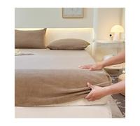 GBHMJU Sabana Bajera de Terciopelo 120x200cm 150x200cm 180x200cm Sábana Bajera para Colchón de 5-23cm Cama Niño Individual Matrimonial(Brown,120x200cm+48x74cm x1)
