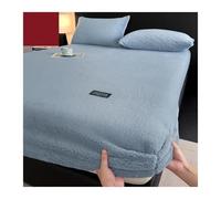 GBHMJU Sábana bajera de terciopelo de franela de lujo con bolsillo profundo de 10 pulgadas de profundidad, sábanas de felpa extrasuave y cálida (azul, 90 x 200 + 27 cm)