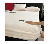 GBHMJU Sábana bajera de terciopelo para cama individual, doble, Queen y Super King, sábanas de franela de lujo con bolsillo de 10 pulgadas de profundidad, sábanas inferiores de felpa extra suaves y