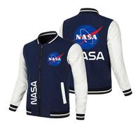 GBHUADFP Chaqueta para Hombre Diseño Clásico N.A.S.A，Multi-Bolsillo Chaqueta Ligera Informal，Otoño Ropa Hombre para Exteriores(Multicolor 2,L)