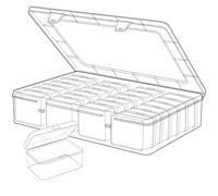 Gbivbe 50 Pcs Cajas de Almacenamiento de Cuentas, Plástico Transparente Contenedores con Tapa Abatible, Mini Caja de Almacenamiento para Artículos Pequeños y otros Proyectos de Manualidades
