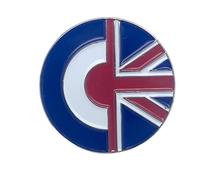 GBJUK Pin de solapa esmaltada para scooter de Union Jack Roundel Target MOD, talla única, Metal