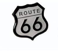 GBJUK Route 66 - Pin de solapa esmaltado con cierre de mariposa en la parte trasera