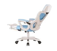 GBKBVTATDK Silla de oficina ergonómica con reposapiés, silla de escritorio de malla ajustable con respaldo reclinable, reposacabezas 3D, reposabrazos abatibles, silla de computadora de apoyo lumbar