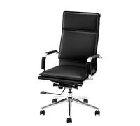 GBKBVTATDK Silla Oficina Ergonómica con Soporte Lumbar Ajustable, Silla de Escritorio Ejecutiva con Respaldo Alto, Silla Giratoria de Cuero PU para el Hogar y la Oficina Sillas Gamer(Silver)