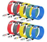 GBKDQQ 10 cables XLR de 1,5 m, cable de micrófono simétrico, cable de señal de micrófono DMX, cable de conexión de 3 pines adaptador macho a hembra para grabación de estudio y producción en directo