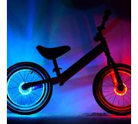GBKDQQ 2 luces LED recargables por USB, luces LED para buje de rueda para niños, scooter de equilibrio, resistente al agua, luces para radios con inducción inteligente, 7 colores y 18 modos