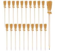 GBKDQQ 20 lápices de escoba de bruja, lápiz de madera para escoba, lápices multifuncionales, lápices de madera, juego de lápices para fiesta de cumpleaños mágica, recompensa escolar, decoración de