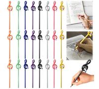 GBKDQQ 24 lápices musicales curvados para niños, estudiantes, profesores, oficina, material escolar, dibujo, escritura, lápiz con goma de borrar (color aleatorio)