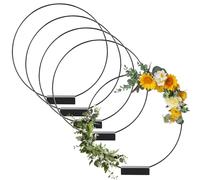 GBKDQQ 5 anillos de metal para manualidades, 25 cm, de alambre de hierro, grosor de aproximadamente 3 mm, anillo de metal con pie, anillos decorativos para colgar para manualidades, decoraciones de