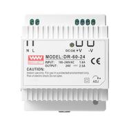 GBKDQQ 60 W DIN-Rail Hutschrienen Fuente de alimentación: 24 V, 2,5 A, fuente de alimentación para carriles de sombrero, voltaje de salida ajustable, fuente de alimentación conmutada, industrial, para