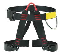 GBKDQQ Arnés de escalada: correas de escalada de sujeción para rescate de incendios, montañismo, medio cuerpo, equipo de escalada para mujeres, hombres, niños, color negro