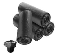 GBKDQQ Bolsas de inodoro negras, 100 unidades, 15 L, biodegradables, impermeables, bolsas de basura orgánicas extragruesas para camping, senderismo, viajes, baños móviles
