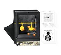 GBKDQQ Capturador de Balines para Carabina de Aire: Set de 2 Objetivos Negros, Objetivo Péndulo de Metal para Entrenamiento de Tiro, para Principiantes y Profesionales (19x24 cm)