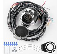 GBKDQQ Enchufe de remolque de 13 pines con cable de 2 m, resistente al agua, enchufe de remolque de 13 polos, mazo de cables para vehículos comerciales/remolques/autocaravanas/coches/barcos