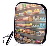 GBKDQQ Espejo de tráfico de 19 x 16 cm ajustable gran angular convexo, espejo parabólico, gran angular, espejo convexo redondo, espejo panorámico para garaje, tráfico, oficina, patio, almacén