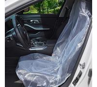 GBKDQQ Fundas desechables para asientos delanteros, impermeables y a prueba de polvo, fundas transparentes de plástico universales para asientos delanteros, 100 unidades (140 x 80 cm)
