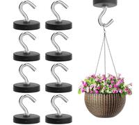 GBKDQQ Gancho Magnético Super Fuerte 8 Piezas, Imán Recubierto de 22mm, Soporte Magnético Extra Fuerte de 3.5kg para Refrigeradores, Cocinas y Baños