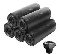 GBKDQQ Juego de 100 bolsas de aseo de color negro, biodegradables, 15 L, bolsas de inodoro para camping, bolsas de basura extragruesas e impermeables, accesorios para inodoro de camping