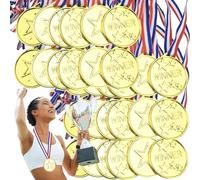 GBKDQQ - Juego de 100 medallas de oro para niños, medallas de cumpleaños para la escuela y las fiestas deportivas