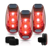 GBKDQQ Juego de 3 luces LED intermitentes, juego de 3 unidades, luz intermitente de seguridad para niños, reflectores, mochila escolar, cochecito de bebé, luz para correr, para correr, color rojo