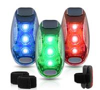 GBKDQQ Juego de 3 luces LED intermitentes, juego de 3 unidades, luz intermitente de seguridad para niños, reflectores, mochila escolar, cochecito de bebé, luz para correr, color azul, verde y rojo