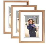 GBKDQQ Juego de 3 marcos de fotos de madera, 15 x 20 cm, marco de fotos simple, marco de fotos art deco, marco de fotos, marco de fotos, marco de retrato, adecuado para dormitorio, salón, pasillo