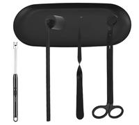 GBKDQQ Juego de accesorios para velas 5 en 1 con encendedor de velas, extintor de velas de acero inoxidable sin humo, tijeras de mecha, sacamechas y posavasos, set de cuidado de velas premium para los