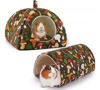 GBKDQQ Juego de casa y túnel, lavable, suave, cueva para conejos, hámsters y animales pequeños, accesorios de jaula