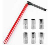 GBKDQQ Juego de Llaves para Grifos: Juego de 6 Llaves para Montaje de Grifos, Resistente a la Corrosión, para Cocina y Baño (Rojo)