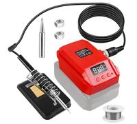 GBKDQQ Juego de Soldador a Batería: Temperatura Ajustable 180-480°C, Soldador Inalámbrico LCD 60W, Para Reparación Electrónica Y Proyectos DIY (19 x 14 x 11 cm)