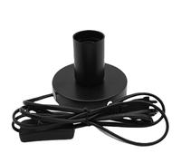 GBKDQQ Lámpara de mesa vintage E27, casquillo E27, lámpara de mesa vintage con cable de 1,8 m, lámpara de noche con interruptor de cable, máx. 100 W, color negro, no incluye bombilla