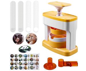 GBKDQQ Máquina de hacer botones, 55 mm, acrílico, máquina de prensado de botones, con 96 piezas y cortador circular, máquina para hacer insignias para hacer regalos de bricolaje