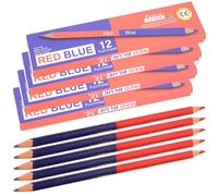 GBKDQQ Pack de 48 lápices de colores, lápices separadores de sílabas bicolor rojo y azul, rotulador especial con doble punta, lápices de colores no borrables, se puede utilizar para trazar