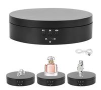 GBKDQQ Plato giratorio eléctrico, dirección y velocidad de 360°, plataforma giratoria automática de 3 kg, superficie de espejo de 13,8 cm, plato giratorio para joyas, relojes, productos digitales