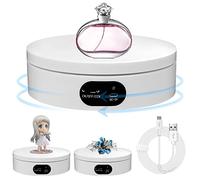 GBKDQQ Plato giratorio eléctrico, soporte giratorio para exhibición eléctrico, plato giratorio de 360 grados, soporte eléctrico para productos de fotografía, joyas, relojes, modelos 3D y