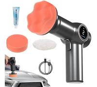 GBKDQQ Pulidora de coche, máquina pulidora con batería, juego de 3 almohadillas de pulido, pulidoras inalámbricas, máquina de limpieza de películas de aceite para ventanas, limpieza de arañazos y