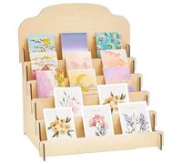 GBKDQQ soporte para tarjetas de madera con 4 niveles de exhibición, presentación, felicitación y visita