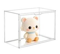 GBKDQQ Vitrina grande de acrílico transparente, 36 x 27 x 22 cm, cajas de almacenamiento con cierre magnético, apilable a prueba de polvo, vitrina para cascos, figuras, libros, cosméticos, zapatos
