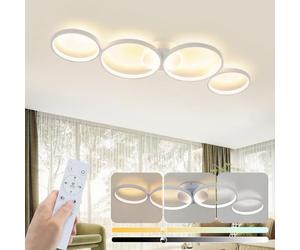 GBLY Lámpara de techo LED regulable lámpara de salón moderna 88cm en óptica