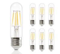 GBLY LED E27 blanco cálido - Pack de 6 - Lámpara LED T30 4W Edison Vintage Leuchtmittel 2700K Luz cálida Bombilla Retro Filamento Bombilla de bajo consumo Base E27 No regulable Light Bulbs
