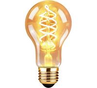 GBLY LED E27 Lámpara vintage - A60 Edison Bombilla 2700K 4 W blanco cálido Bulbo incandescente filamento vidrio retro lámpara antigua ahorro de energía lámpara de hotel 1 pack