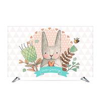 GBMITING Funda TV Exterior,Funda para Televisor 19 "- 80" Cubierta de capucha decorativa 22 pulgadas 75 para TV pantalla PC Hare Conejo Hojas Flor corazón impermeable(27")