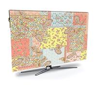 GBMITING Funda TV Exterior,Funda para Televisor Impresión televisiva impermeable, a prueba de aceite y cubierta, impresión lujo, resistente a la intemperie protección plasma TV(Violet,65inch)