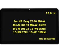 GBOLE 15,6 pulgadas de repuesto para HP Envy X360 M6-W M6-W101DX M6-W102DX M6-W105DX 15-W155NR 15-W237CL 15-W105WM FHD 1920x1080 pantalla LCD táctil digitalizador bisel tablero con tablero con
