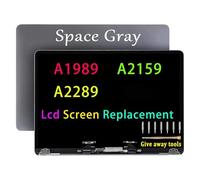 GBOLE Pantalla de repuesto compatible con MacBook Pro A1989 A2159 A2289 Retina LCD Display Assembly EMC 3358 3214 3301 3348 (gris espacial)