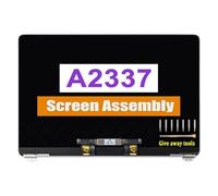 GBOLE Pantalla de repuesto para MacBook Air M1 A2337 2020 2560x1600 Full LCD LED Asamblea superior completa EMC 3598 MGN63 MGND3LL/A MGN93 MGNA3 MGN73 MGNE3LL/A (gris espacio)